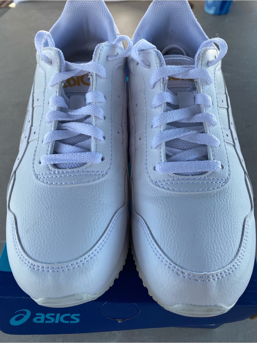 Asics White Sneakers, Size 8
